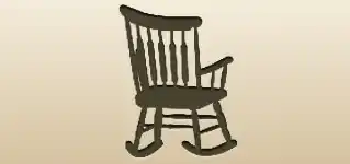 ロッキングチェアのシルエット