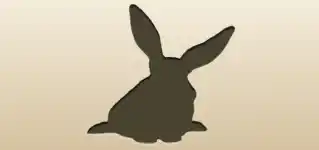 うさぎのシルエット
