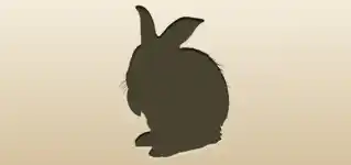 うさぎのシルエット