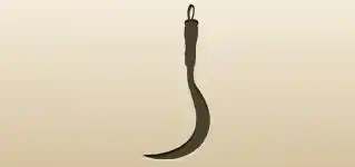 鎌のシルエット