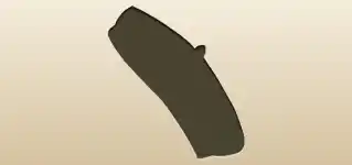 ベレー帽のシルエット