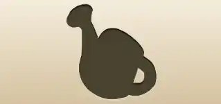 じょうろのシルエット