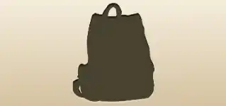 リュックサックのシルエット