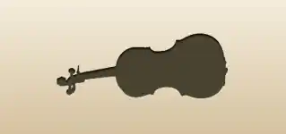 バイオリンのシルエット