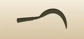 鎌のシルエット