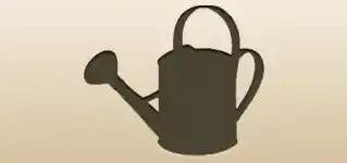 じょうろのシルエット