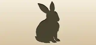うさぎのシルエット