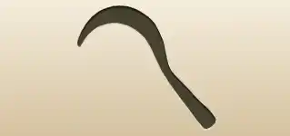 鎌のシルエット