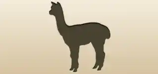 アルパカのシルエット