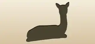 アルパカのシルエット