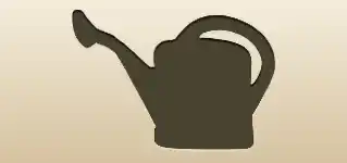 じょうろのシルエット