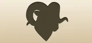 雄羊のシルエット