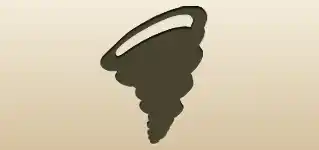 竜巻のシルエット