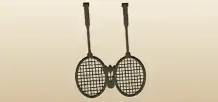 バドミントン用品のシルエット