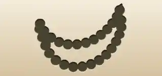 ネックレスのシルエット