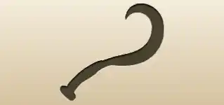 鎌のシルエット