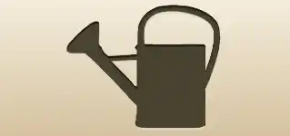 じょうろのシルエット