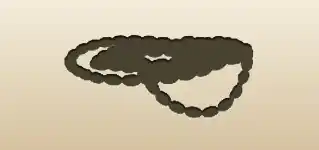 ネックレスのシルエット