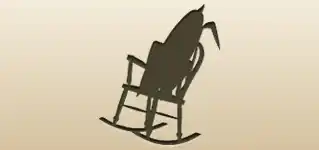 ロッキングチェアのシルエット