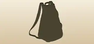 リュックサックのシルエット