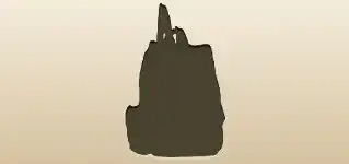 リュックサックのシルエット