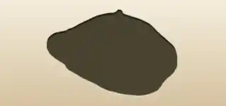 ベレー帽のシルエット