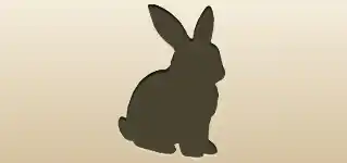 うさぎのシルエット