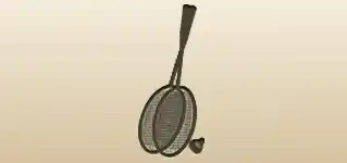 バドミントン用品のシルエット
