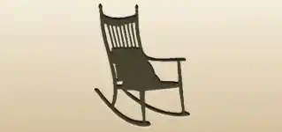 ロッキングチェアのシルエット