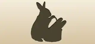 うさぎのシルエット