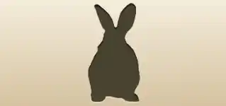 うさぎのシルエット