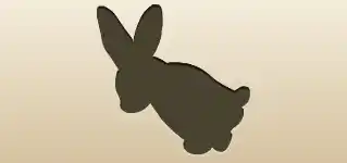 うさぎのシルエット