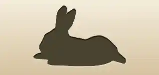 うさぎのシルエット