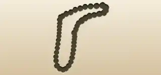 ネックレスのシルエット