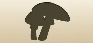 キノコのシルエット