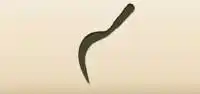 Sickle silhouette