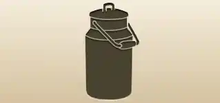 ミルク缶のシルエット
