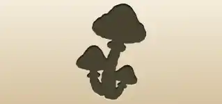 キノコのシルエット
