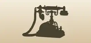 電話のシルエット