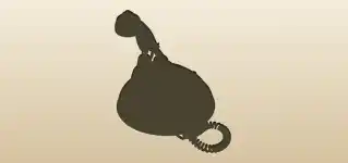 電話のシルエット