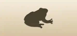 ヒキガエルのシルエット