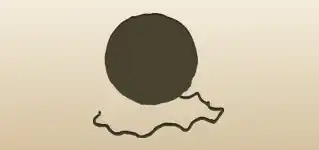 毛糸のシルエット