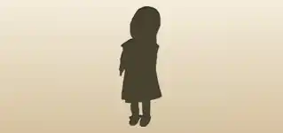 人形のシルエット