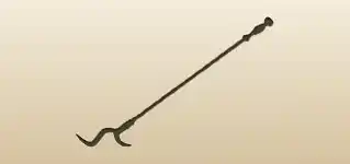 火かき棒のシルエット