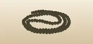 ネックレスのシルエット