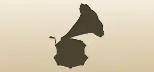 蓄音機のシルエット