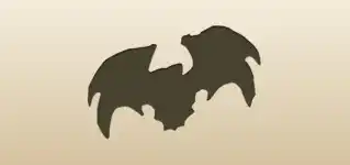 コウモリのシルエット