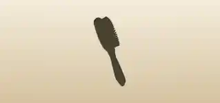 ヘアブラシのシルエット