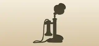 電話のシルエット