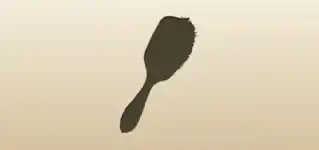 ヘアブラシのシルエット